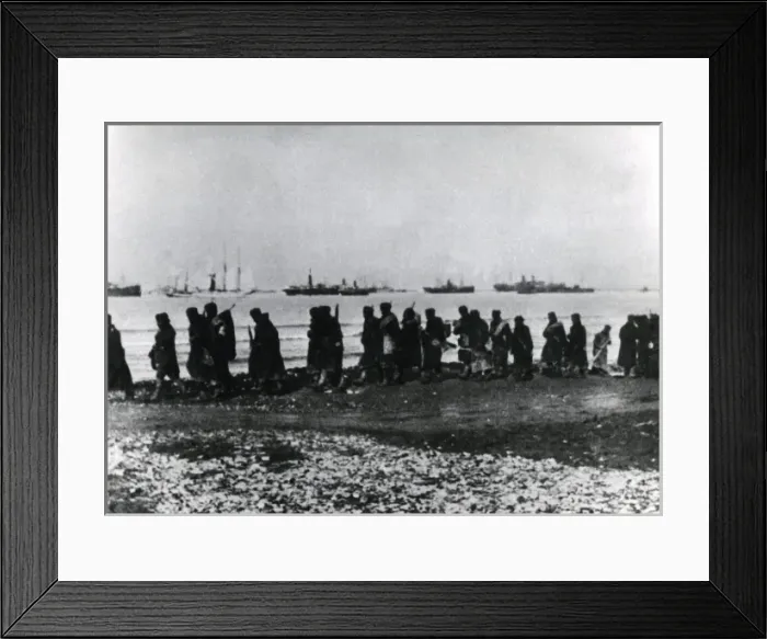 Framed Print : Serbian troops in retreat, WW1 Framed Print : Serbian troops in retreat, WW1