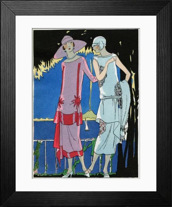 Framed Print : Two dresses by Martial et Armand and Bernard Framed Print : Two dresses by Martial et Armand and Bernard