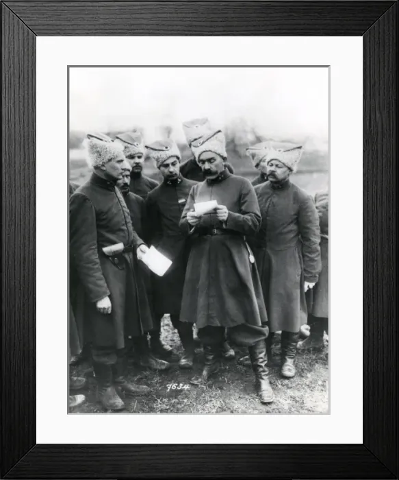Framed Print : Russian Cossack officers, WW1 Framed Print : Russian Cossack officers, WW1