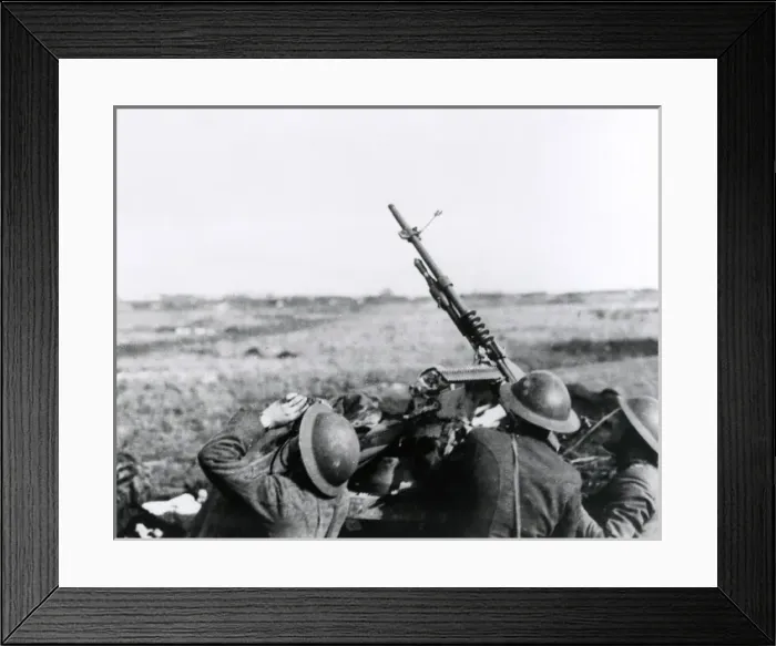 Framed Print : American anti-aircraft action, Chemin des Dames, WW1 Framed Print : American anti-aircraft action, Chemin des Dames, WW1