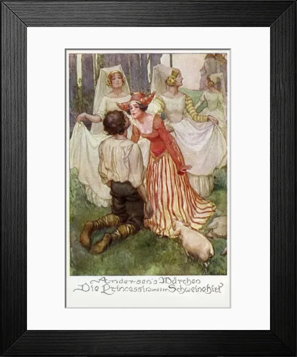 Framed Print : The Princess & the Swineherd Framed Print : The Princess & the Swineherd