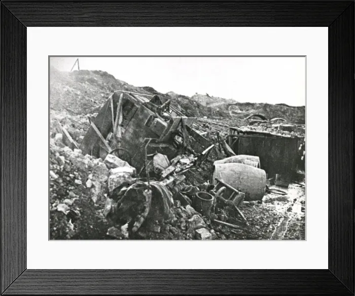 Framed Print : American ambulance destroyed, Verdun, France, WW1 Framed Print : American ambulance destroyed, Verdun, France, WW1