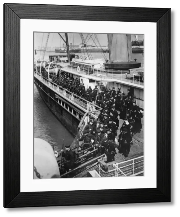 Framed Print : Belgian troops landing at Ostend, Belgium, WW1 Framed Print : Belgian troops landing at Ostend, Belgium, WW1