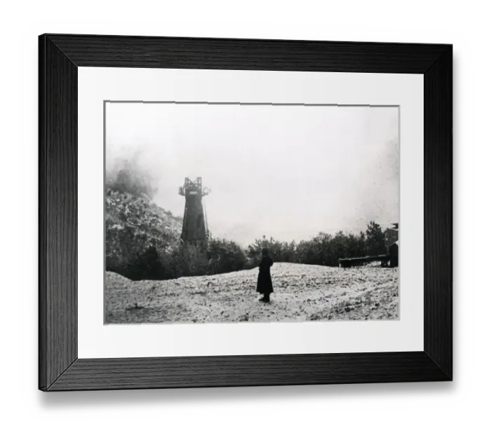 Framed Print : Burning petroleum wells, Buzau, Romania, WW1 Framed Print : Burning petroleum wells, Buzau, Romania, WW1