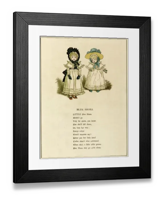 Framed Print : Illustration, Blue Shoes Framed Print : Illustration, Blue Shoes