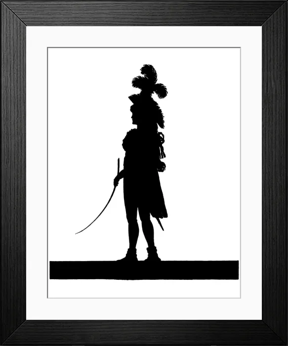 Framed Print : Silhouette portrait of the actress Mrs Jordan Framed Print : Silhouette portrait of the actress Mrs Jordan