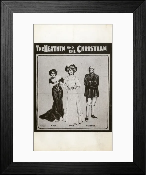 Framed Print : The Heathen and the Christian - Play Framed Print : The Heathen and the Christian - Play