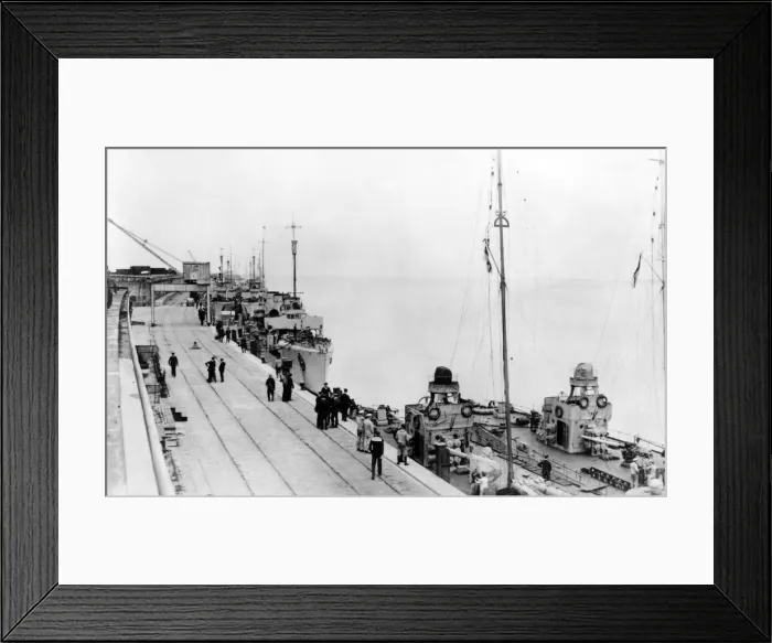 Framed Print : View of the Mole, Zeebrugge, Belgium, WW1 Framed Print : View of the Mole, Zeebrugge, Belgium, WW1