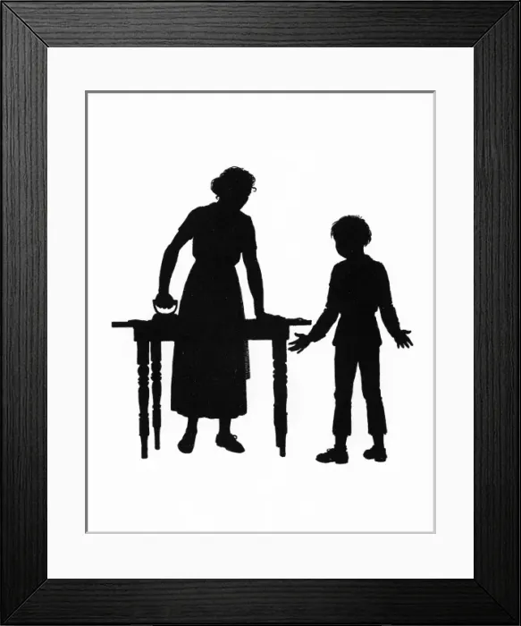Framed Print : Dunderpate and his mother with the ironing Framed Print : Dunderpate and his mother with the ironing
