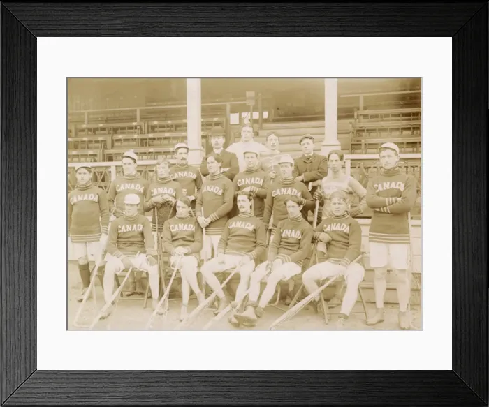 Framed Print : The Canadian National Lacrosse Team Framed Print : The Canadian National Lacrosse Team