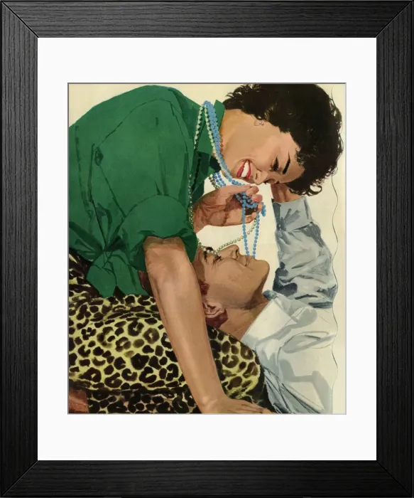 Framed Print : Embracing couple Framed Print : Embracing couple