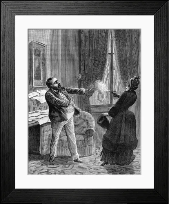 Framed Print : Assassination of Leon Gambetta Framed Print : Assassination of Leon Gambetta