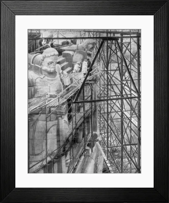 Framed Print : Construction of the Battle of Nations memorial, Leipzig, 191 Framed Print : Construction of the Battle of Nations memorial, Leipzig, 191