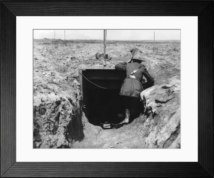 Framed Print : Army Signal Service wireless station, Western Front, WW1 Framed Print : Army Signal Service wireless station, Western Front, WW1