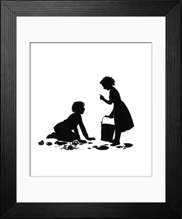 Framed Print : Dunderpate and his friend Susan with broken crockery Framed Print : Dunderpate and his friend Susan with broken crockery
