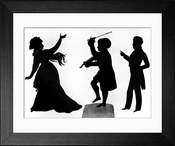 Framed Print : Silhouette portrait of Mrs Siddons by August Edouart Framed Print : Silhouette portrait of Mrs Siddons by August Edouart