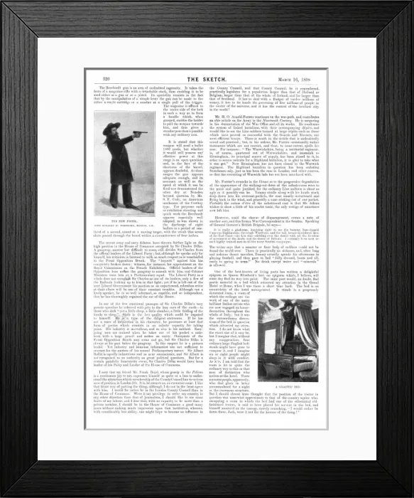 Framed Print : A page from the Sketch, 1898 Framed Print : A page from the Sketch, 1898