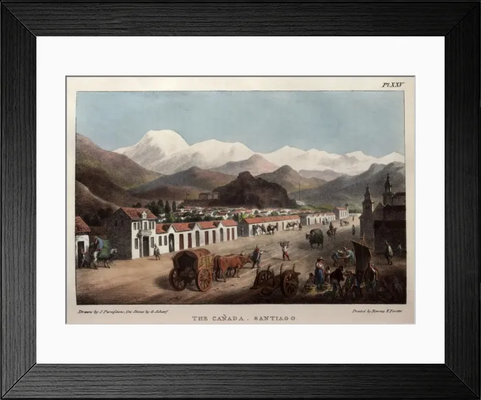 Framed Print : Travels into Chile, over the Andes Framed Print : Travels into Chile, over the Andes