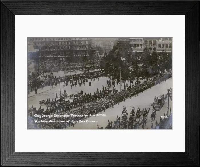 Framed Print : Coronation Procession King George V - Hyde Park Corner Framed Print : Coronation Procession King George V - Hyde Park Corner