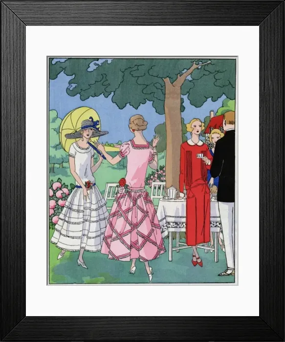 Framed Print : Three summer outfits by Jean Patou and Doucet Framed Print : Three summer outfits by Jean Patou and Doucet