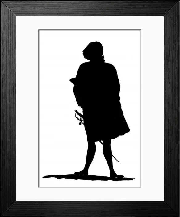 Framed Print : Silhouette portrait of King George III Framed Print : Silhouette portrait of King George III