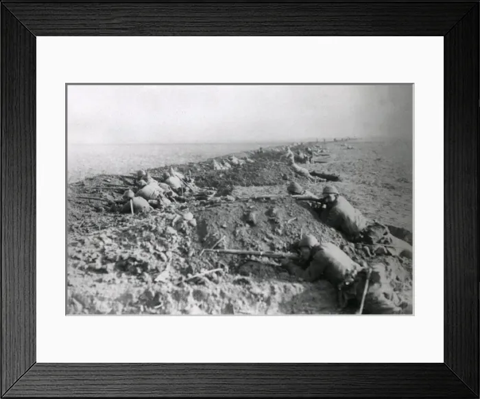 Framed Print : Turkish troops in action near Braila, Romania, WW1 Framed Print : Turkish troops in action near Braila, Romania, WW1