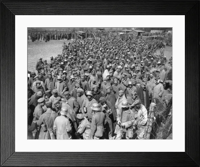 Framed Print : German prisoners near Wanquetin, France, WW1 Framed Print : German prisoners near Wanquetin, France, WW1