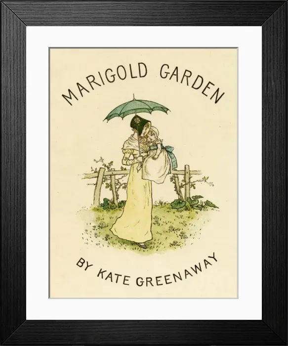 Framed Print : Frontispiece, Marigold Garden by Kate Greenaway Framed Print : Frontispiece, Marigold Garden by Kate Greenaway