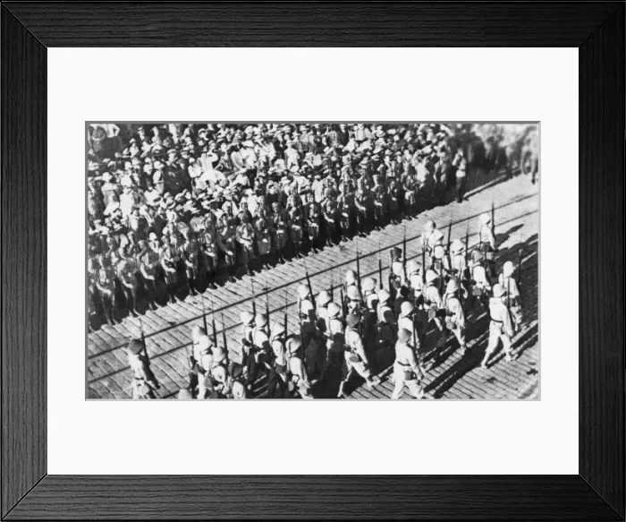 Framed Print : French colonial troops, Vladivostok, Russia Framed Print : French colonial troops, Vladivostok, Russia