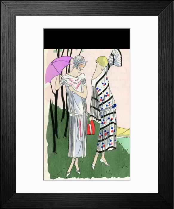 Framed Print : Two ladies in outfits by Doucet and Martial et Armand Framed Print : Two ladies in outfits by Doucet and Martial et Armand