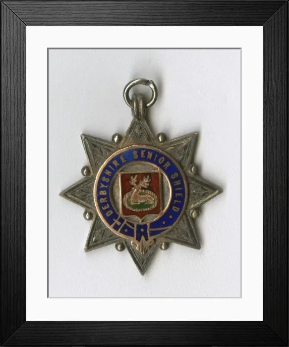 Framed Print : Sports medal, Derbyshire Senior Shield Framed Print : Sports medal, Derbyshire Senior Shield