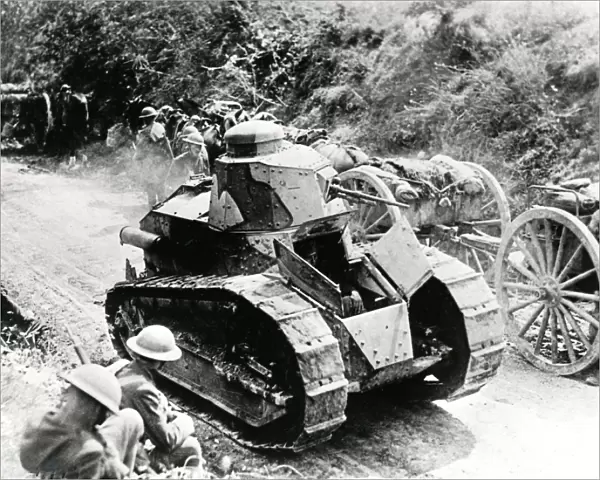 French tanks at Valpries Farm near Juvigny, France, WW1