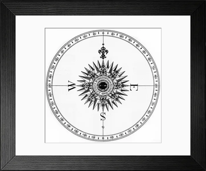 Framed Print : Azimuth compass Framed Print : Azimuth compass