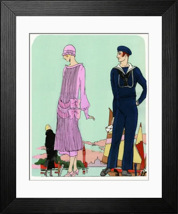 Framed Print : Young lady in a dress designed by Anna Framed Print : Young lady in a dress designed by Anna