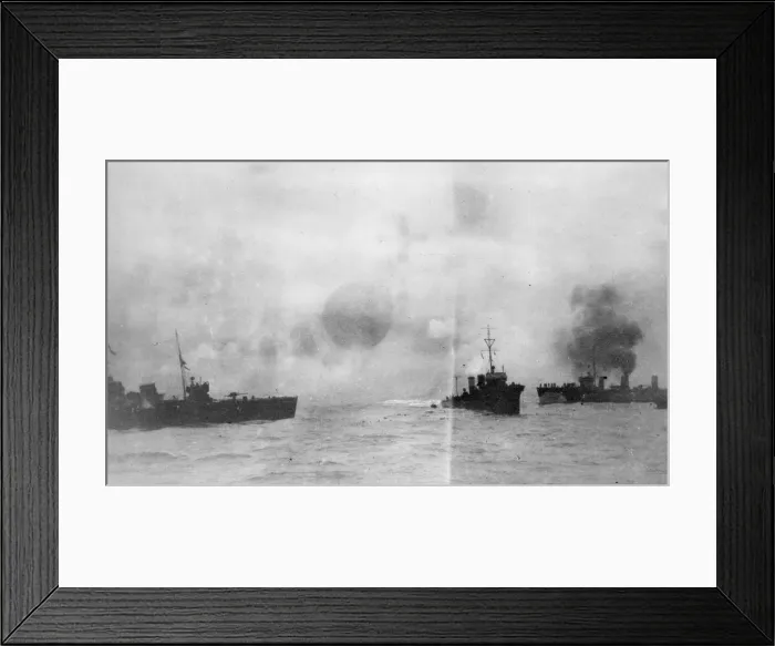 Framed Print : Survivors from Blucher, Battle of Dogger Bank, WW1 Framed Print : Survivors from Blucher, Battle of Dogger Bank, WW1