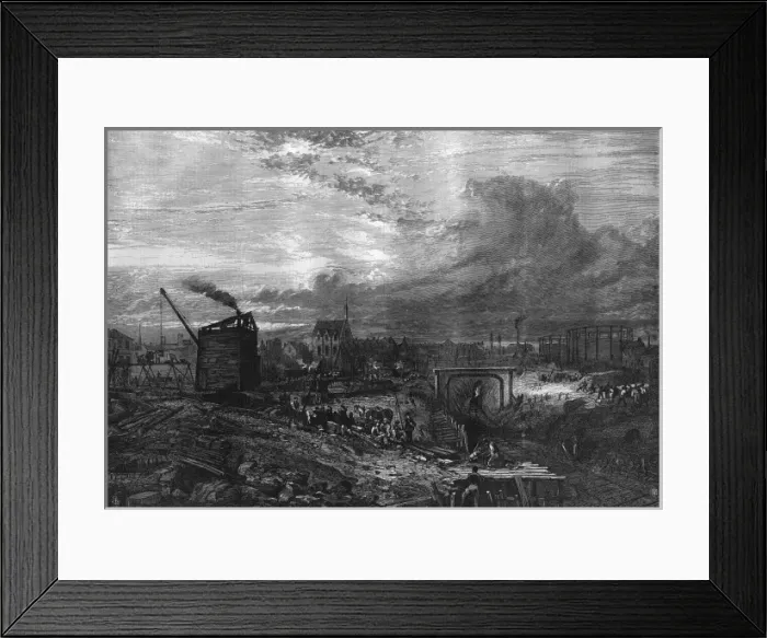 Framed Print : Works of the Midland Railway near Kings Cross Framed Print : Works of the Midland Railway near Kings Cross