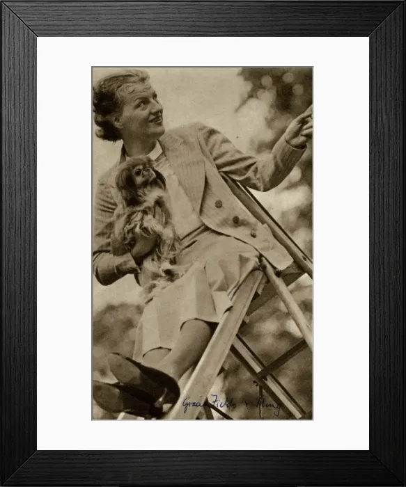 Framed Print : Gracie Fields and her dog Ming Framed Print : Gracie Fields and her dog Ming