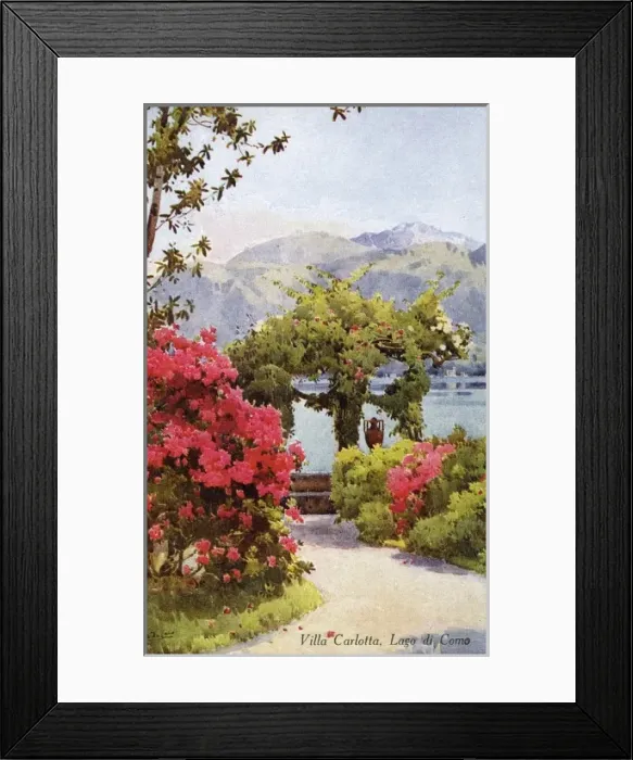 Framed Print : Villa Carlotta on the banks of Lake Como, Italy Framed Print : Villa Carlotta on the banks of Lake Como, Italy