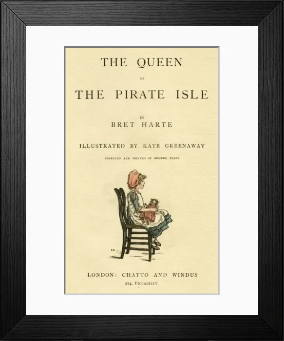 Framed Print : Title page design, The Queen of the Pirate Isle Framed Print : Title page design, The Queen of the Pirate Isle