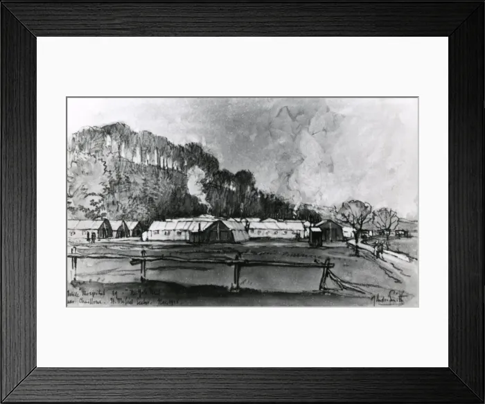 Framed Print : Mobile hospital near Chaillons, France, WW1 Framed Print : Mobile hospital near Chaillons, France, WW1