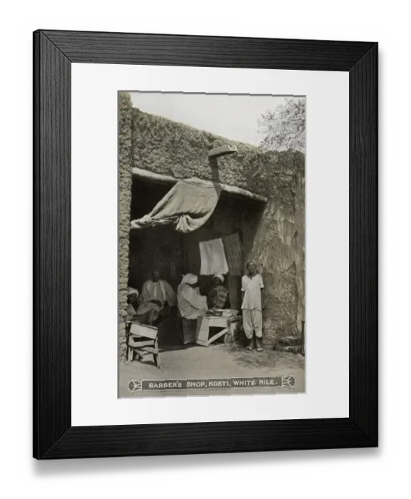 Framed Print : Sudan - Barbers Shop at Kosti, White Nile Framed Print : Sudan - Barbers Shop at Kosti, White Nile