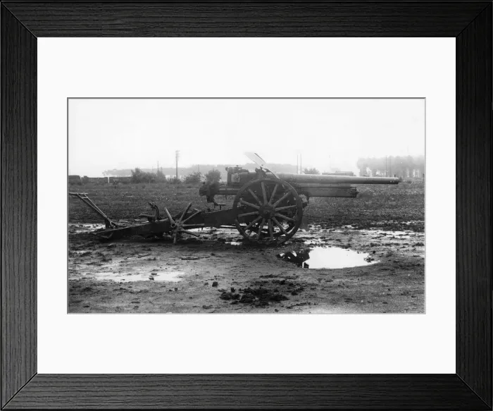 Framed Print : German 10cm Kanone field gun, WW1 Framed Print : German 10cm Kanone field gun, WW1