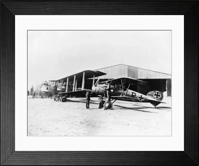 Framed Print : German Gotha bomber and Albatros Scout, WW1 Framed Print : German Gotha bomber and Albatros Scout, WW1