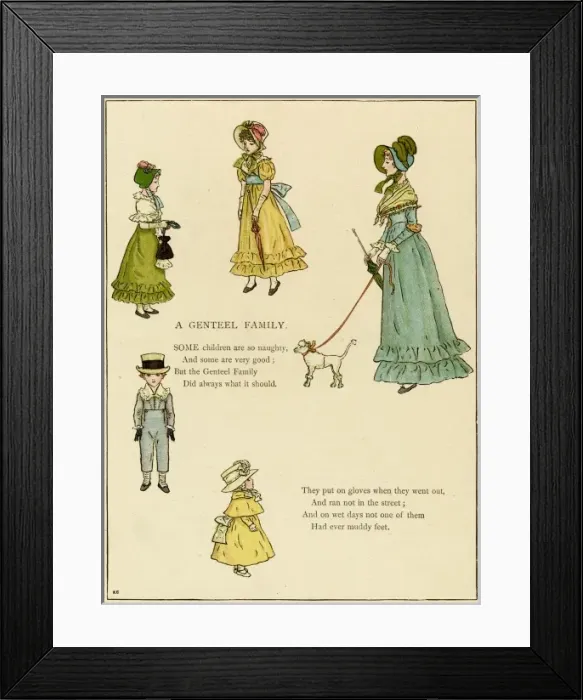 Framed Print : Illustration, A Genteel Family Framed Print : Illustration, A Genteel Family