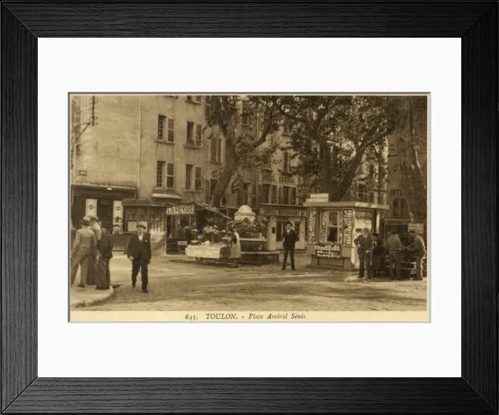 Framed Print : Toulon, France - Place Amiral Senes