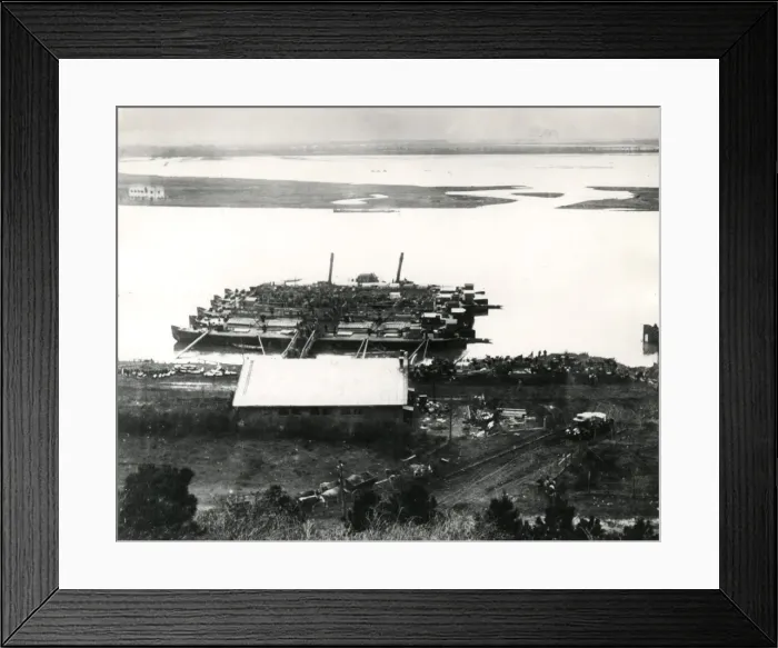 Framed Print : Belgrade harbour, Serbia, WW1 Framed Print : Belgrade harbour, Serbia, WW1