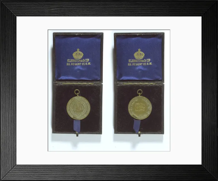 Framed Print : Swimming medal, Derby Peace Celebrations Framed Print : Swimming medal, Derby Peace Celebrations
