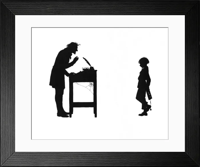 Framed Print : Dunderpate and his schoolmaster Framed Print : Dunderpate and his schoolmaster