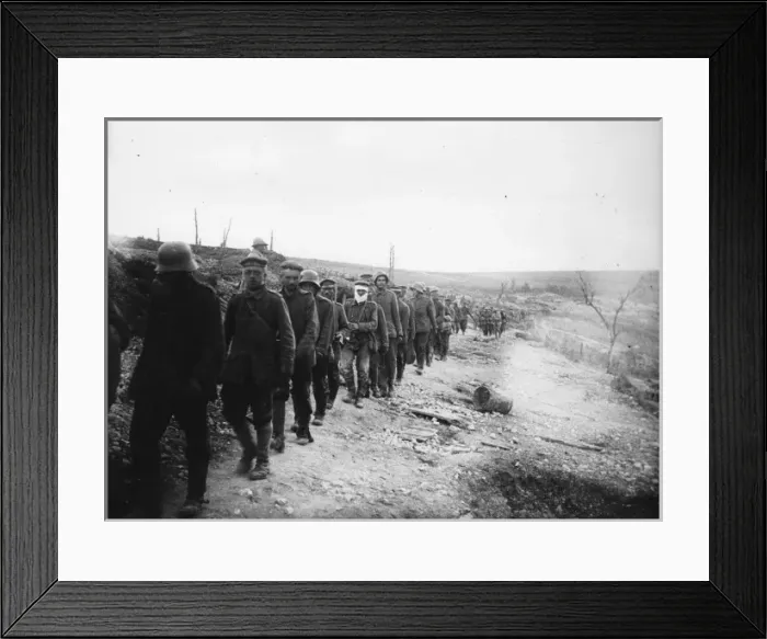 Framed Print : German prisoners at Verdun, France, WW1 Framed Print : German prisoners at Verdun, France, WW1