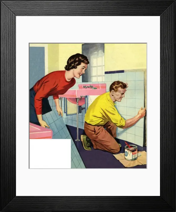 Framed Print : 1950s DIY Date: 1959 Framed Print : 1950s DIY Date: 1959